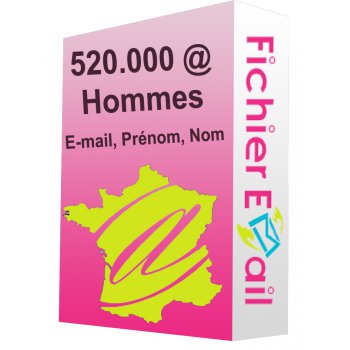 520.000 Emails Hommes France B2C